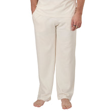 Load image into Gallery viewer, Unisex Organic Cotton Drawstring Lounge Pants with front pockets in Natural Undyed