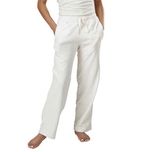 Load image into Gallery viewer, Unisex Organic Cotton Drawstring Lounge Pants with front pockets in Natural Undyed
