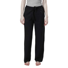 Load image into Gallery viewer, Unisex Organic Cotton Drawstring Lounge Pants with front pockets in Black