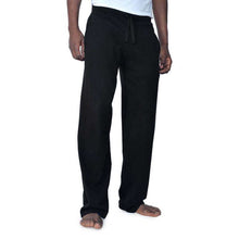 Load image into Gallery viewer, Unisex Organic Cotton Drawstring Lounge Pants with front pockets in Black