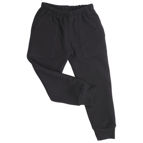 Kid's Organic Cotton Jogger Pants - Black - USA Made - Asheville Apparel