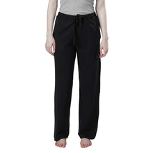 Load image into Gallery viewer, Unisex Organic Cotton Drawstring Lounge Pants with front pockets in Black
